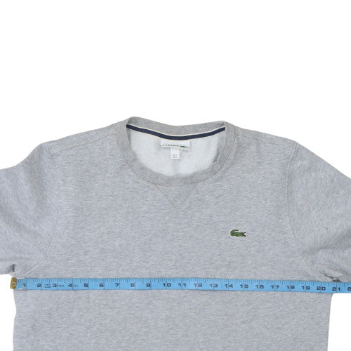 Lacoste Men's Grey Crew Neck Pullover Sweatshirt Size M
