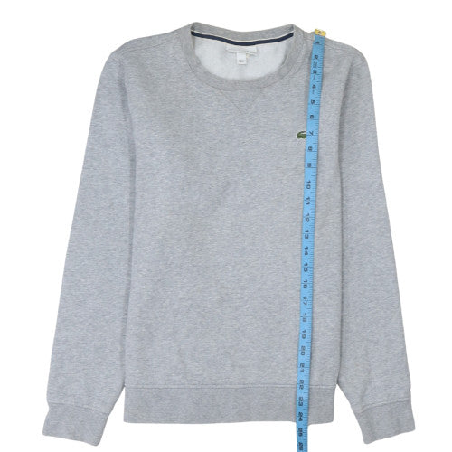 Lacoste Men's Grey Crew Neck Pullover Sweatshirt Size M