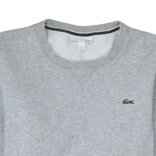 Lacoste Men's Grey Crew Neck Pullover Sweatshirt Size M