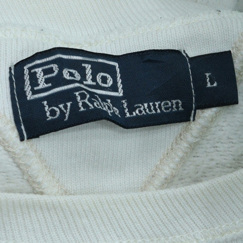Polo Ralph Lauren Men's White USA Logo Crew Neck Sweatshirt L