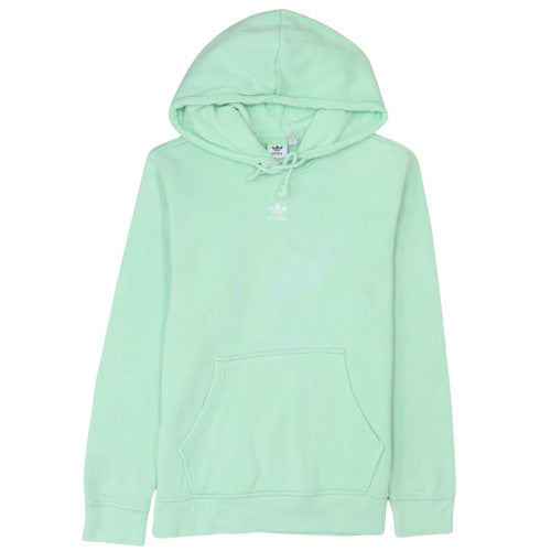 Adidas Women Mint Green Pullover Hoodie Size M Cotton Blend