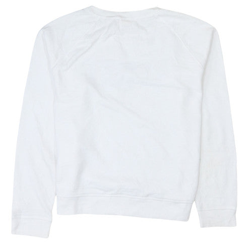 Levi's Women's White Logo Crew Neck Sweatshirt Size L