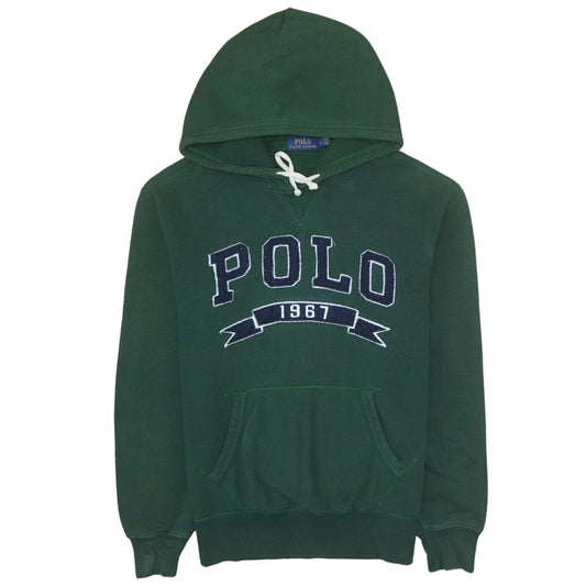Polo Ralph Lauren Men's Green Pullover Hoodie M Embroidered Logo Classic Style