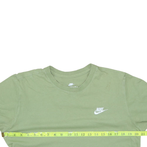 Nike Men's Green Crew Neck Short Sleeve Cotton T-Shirt M