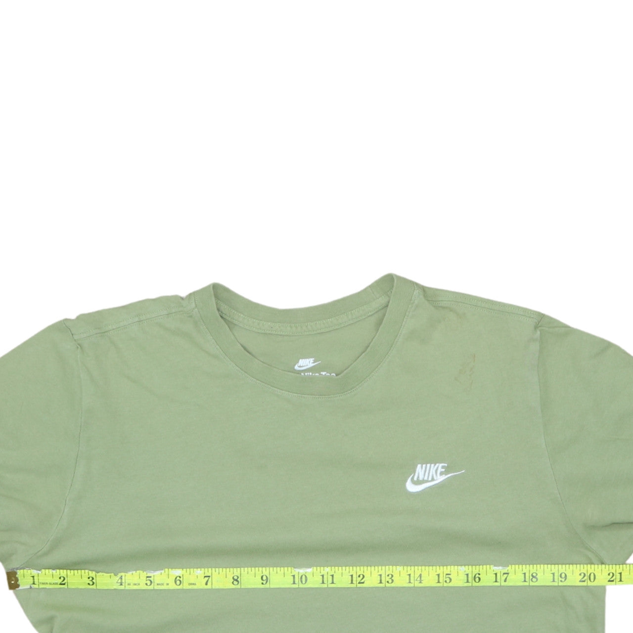 Nike Men's Green Crew Neck Short Sleeve Cotton T-Shirt M