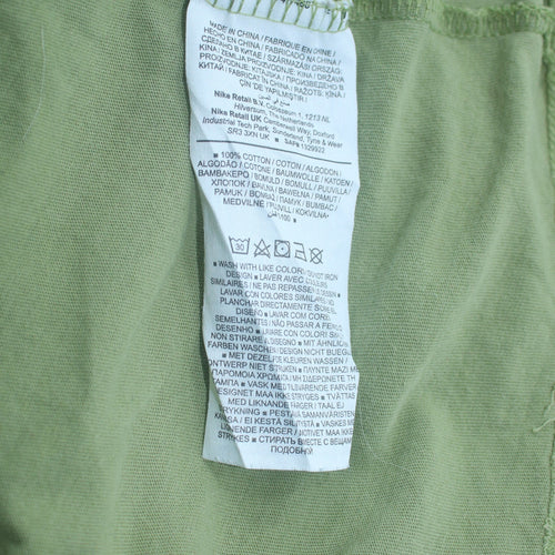 Nike Men's Green Crew Neck Short Sleeve Cotton T-Shirt M