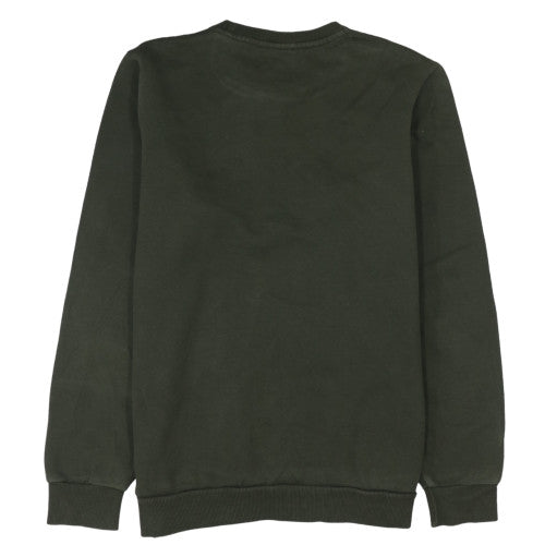 Puma Men's Green Pullover Crew Neck Logo Sweatshirt Size M