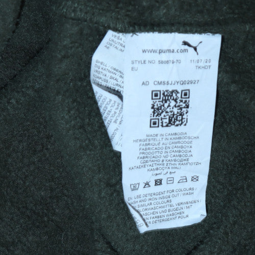 Puma Men's Green Pullover Crew Neck Logo Sweatshirt Size M