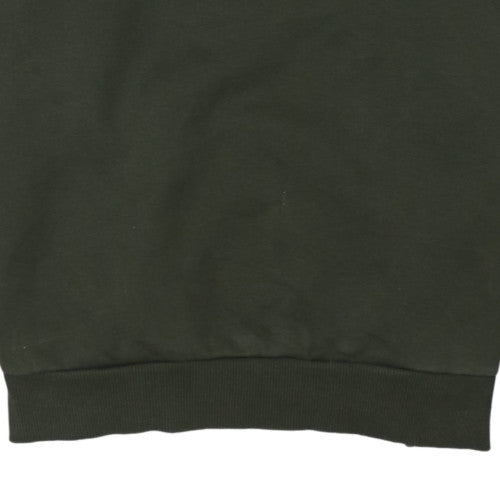 Puma Men's Green Pullover Crew Neck Logo Sweatshirt Size M