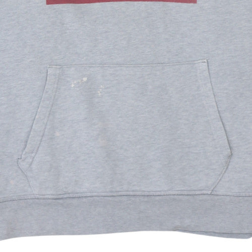 Levi's Men's Grey Pullover Hoodie L Logo Fleece Sweatshirt
