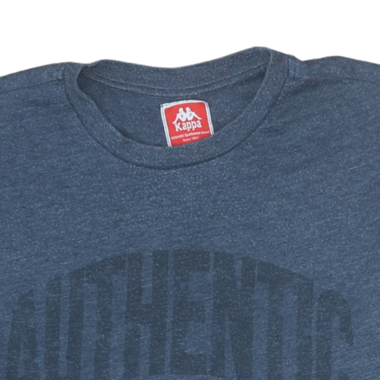 Kappa Men Blue Crew Neck Graphic Sports T-Shirt Size L