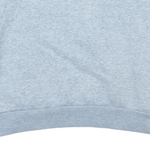 Adidas Mens Grey Pullover Hoodie Size L Regular Fit Logo Fleece