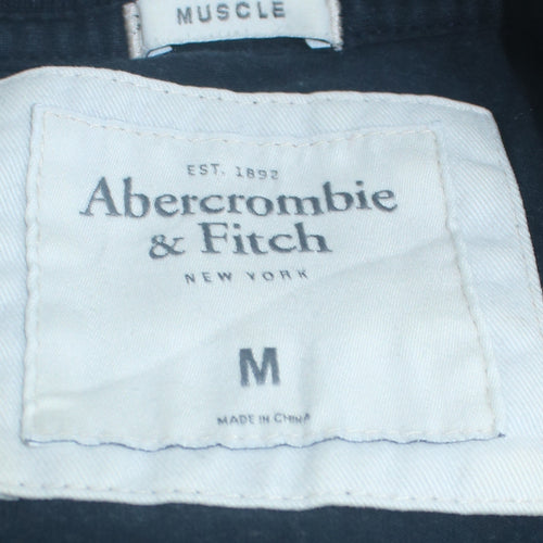 Abercrombie & Fitch Men's Black Graphic Print Crew Neck T-Shirt M