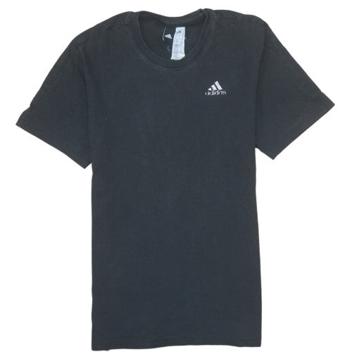 Adidas Men's Black Small Sports Logo Crew Neck T-Shirt