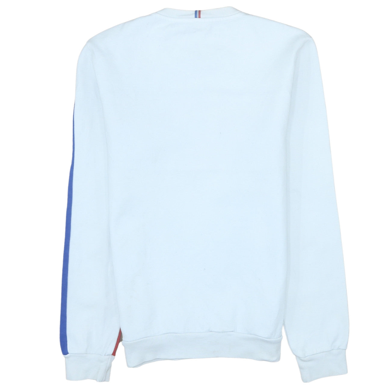 Le Coq Sportif Mens White Red Blue Logo Sweatshirt Size S