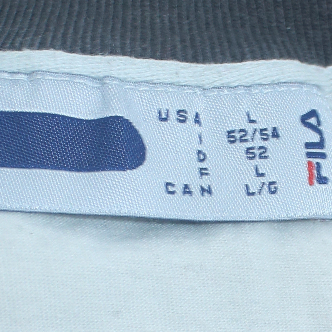 FILA Men’s Grey & White Colourblock Logo T-Shirt Size L