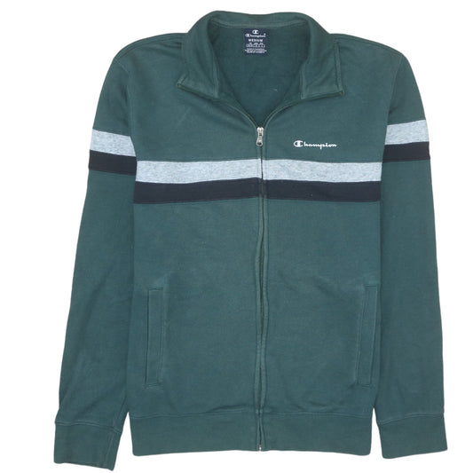 Champion Men’s Green Track Jacket Medium Full Zip Regular Fit