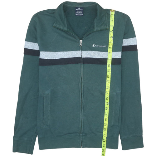 Champion Men’s Green Track Jacket Medium Full Zip Regular Fit