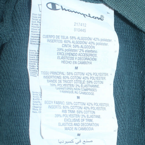 Champion Men’s Green Track Jacket Medium Full Zip Regular Fit