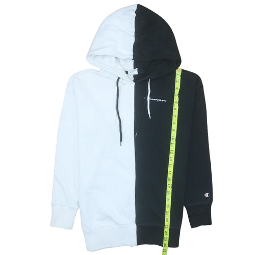 Champion Men's Black White Pullover Hoodie Medium Colour Block