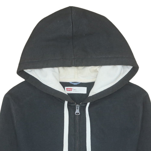 Levi's Men Black Full Zip Hoodie S Classic Fit Fleece Jacket
