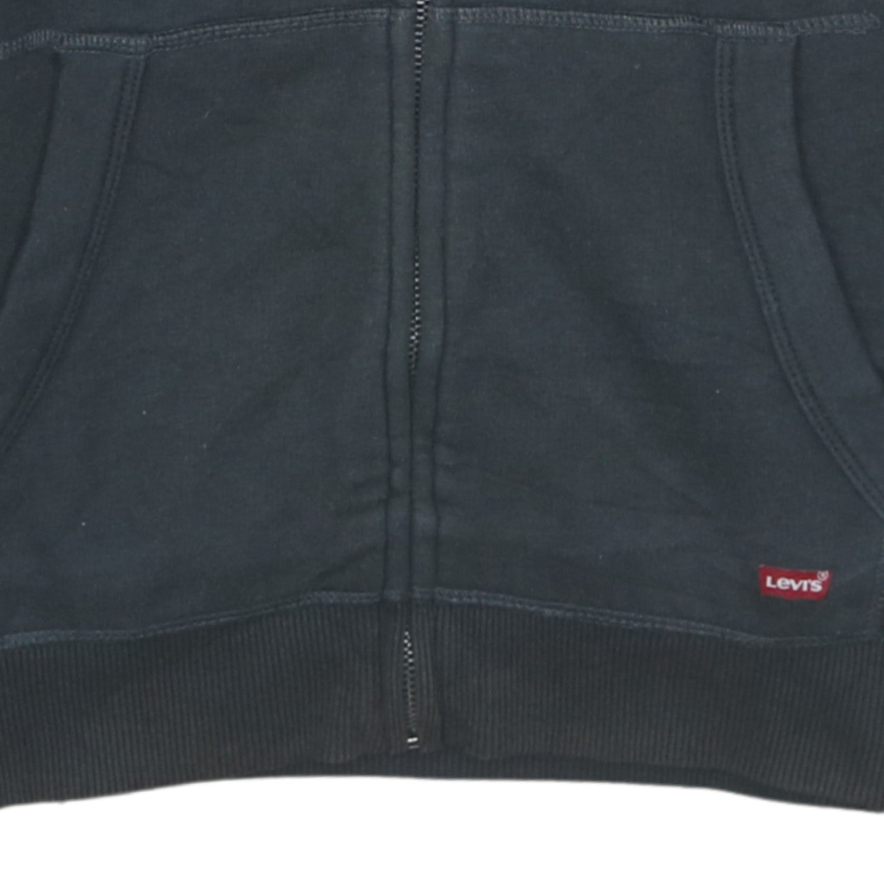 Levi's Men Black Full Zip Hoodie S Classic Fit Fleece Jacket