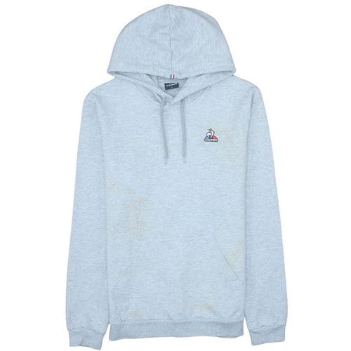 Le Coq Sportif Men’s Grey Pullover Hoodie L Logo Sportswear