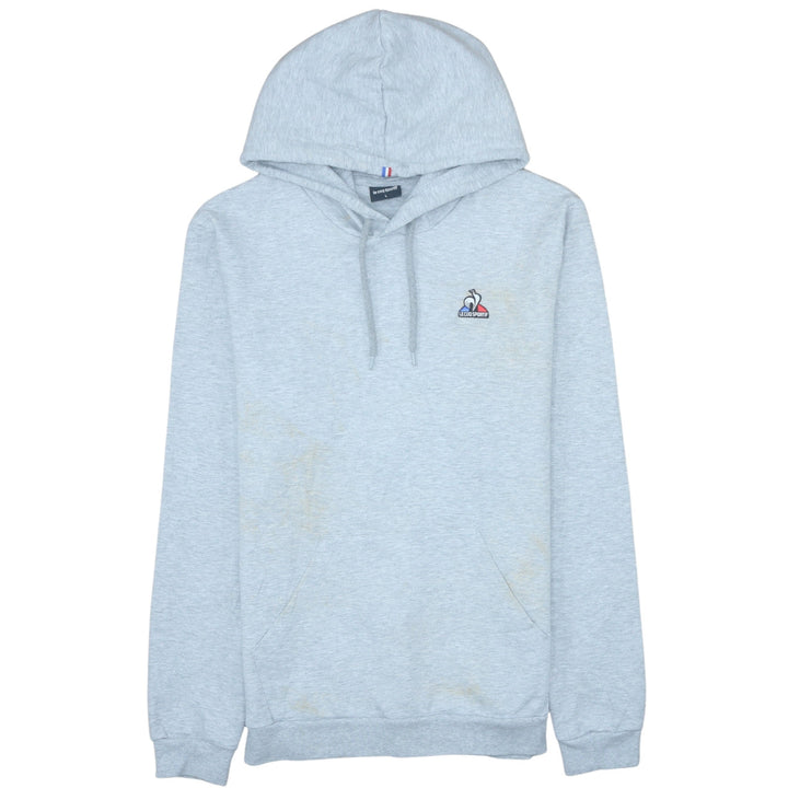 Le Coq Sportif Men’s Grey Pullover Hoodie L Logo Sportswear