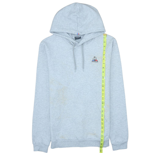 Le Coq Sportif Men’s Grey Pullover Hoodie L Logo Sportswear