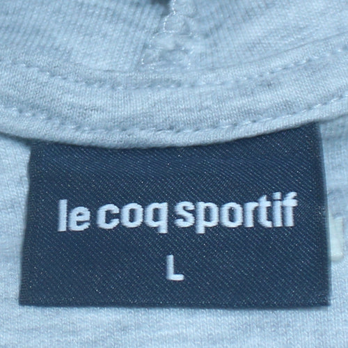 Le Coq Sportif Men’s Grey Pullover Hoodie L Logo Sportswear
