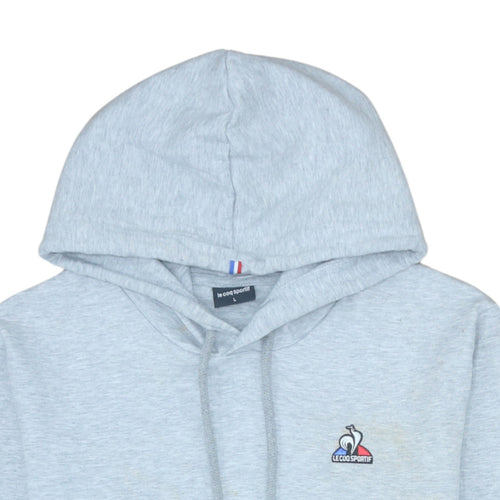 Le Coq Sportif Men’s Grey Pullover Hoodie L Logo Sportswear