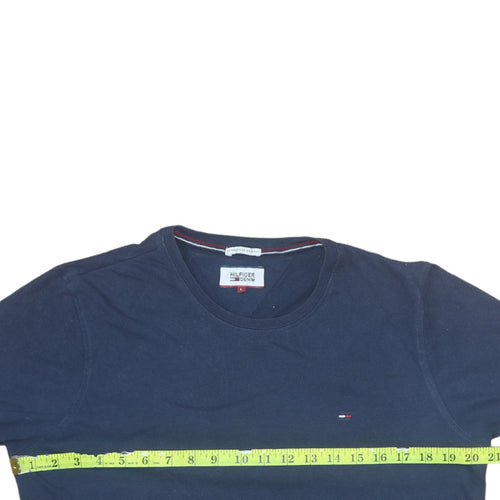 Hilfiger Denim Men's Navy Blue Crew Neck Cotton T-Shirt Size L