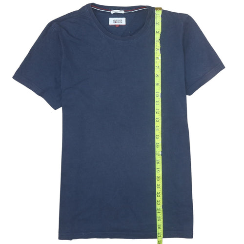 Hilfiger Denim Men's Navy Blue Crew Neck Cotton T-Shirt Size L