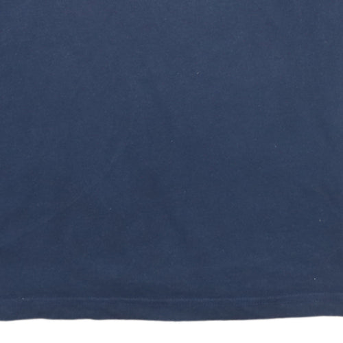 Hilfiger Denim Men's Navy Blue Crew Neck Cotton T-Shirt Size L