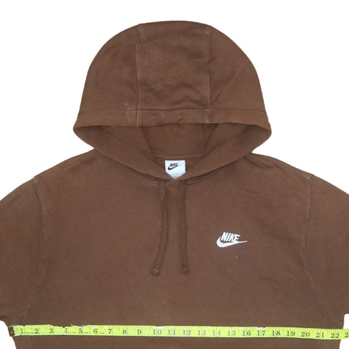 Nike Men's Brown Pullover Hoodie Medium Cotton Blend Casual Sweatshirt