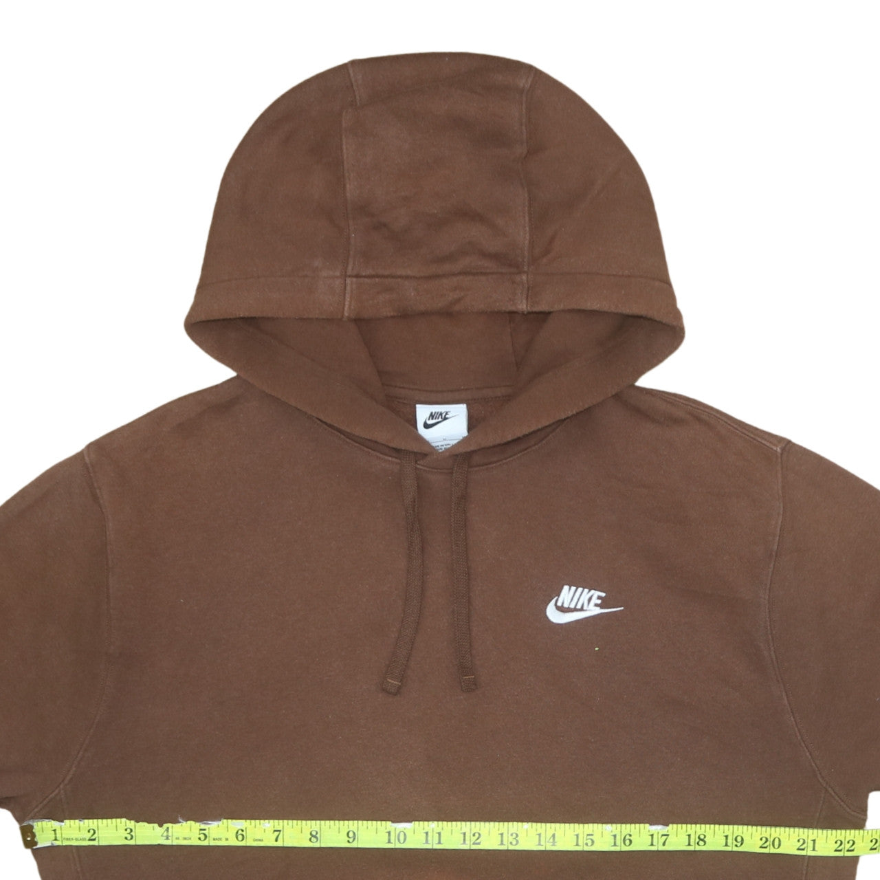Nike Men's Brown Pullover Hoodie Medium Cotton Blend Casual Sweatshirt