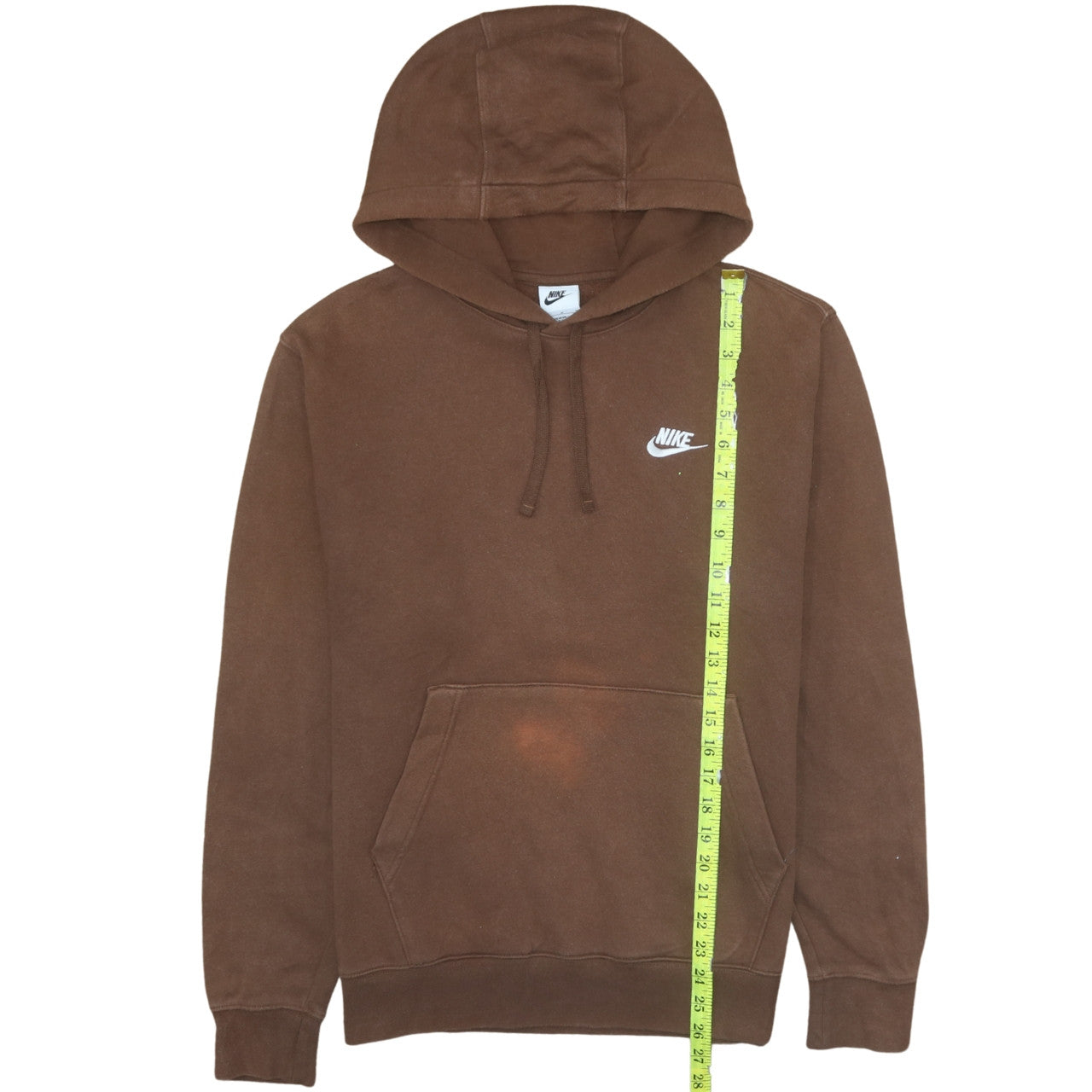 Nike Men's Brown Pullover Hoodie Medium Cotton Blend Casual Sweatshirt