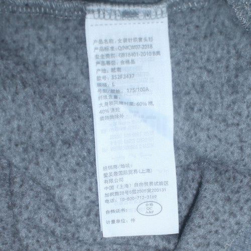 Hollister Men's Grey Pullover Hoodie L Dubai Embroidered Logo Jumper