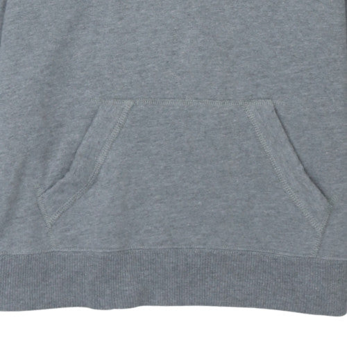 Hollister Men's Grey Pullover Hoodie L Dubai Embroidered Logo Jumper