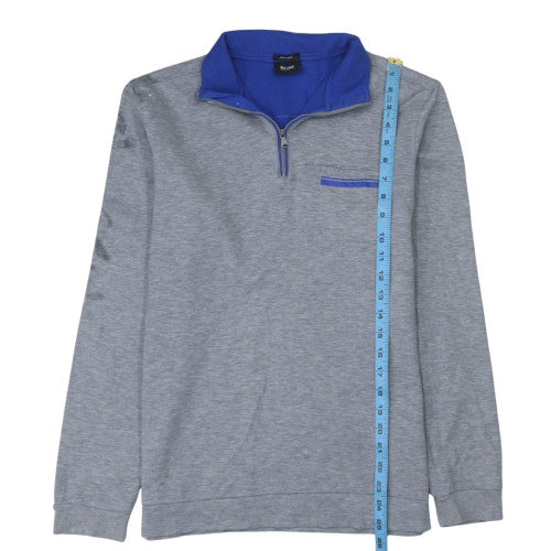 Hugo Boss Men’s Grey 1/4 Zip Sweatshirt Size L Regular Fit
