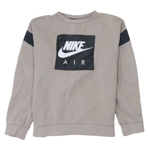 Nike Boys Beige Pullover Sweatshirt XL 13-15 Years Crew Neck Fleece
