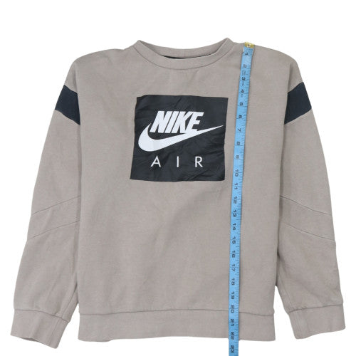 Nike Boys Beige Pullover Sweatshirt XL 13-15 Years Crew Neck Fleece