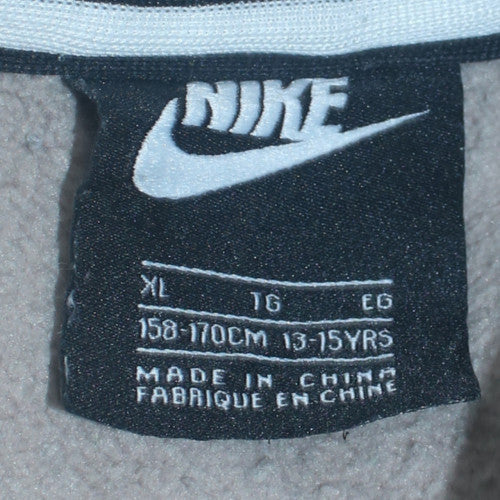 Nike Boys Beige Pullover Sweatshirt XL 13-15 Years Crew Neck Fleece