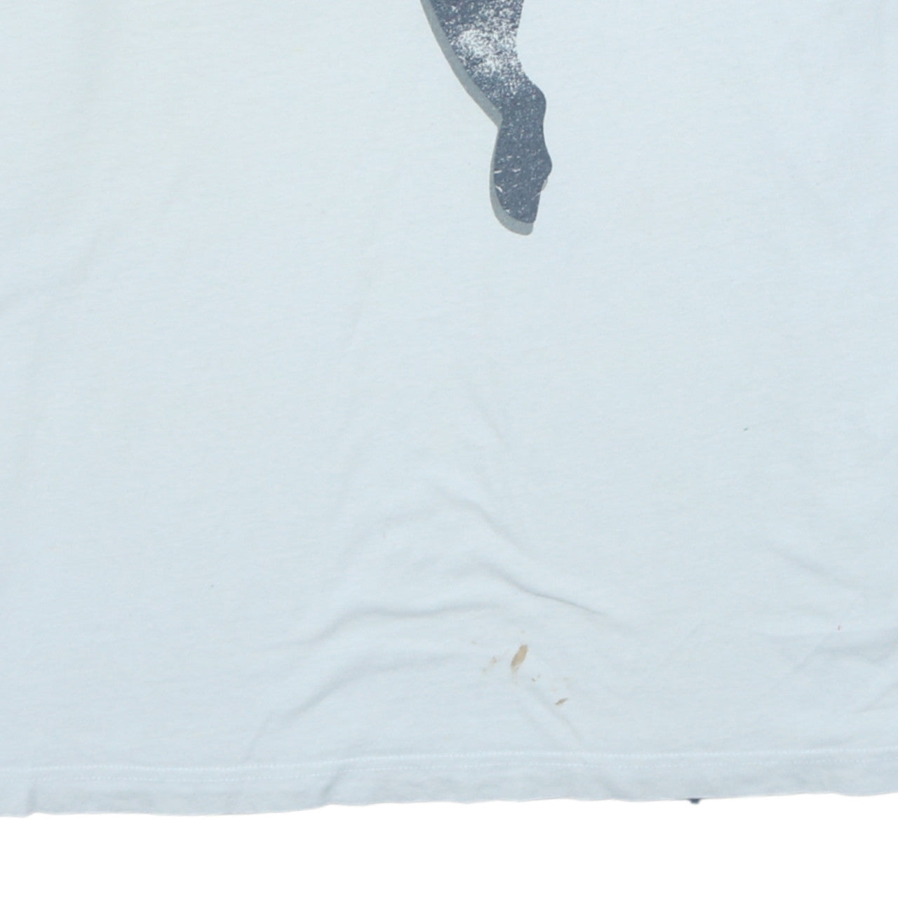 Puma Men's White Short Sleeve Crew Neck Cotton T-Shirt L