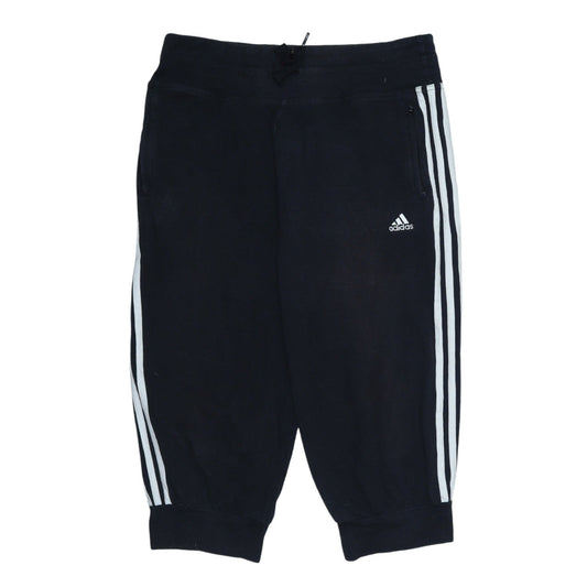 Adidas Womens Black Size 14 Performance Athletic 3-Stripes Shorts