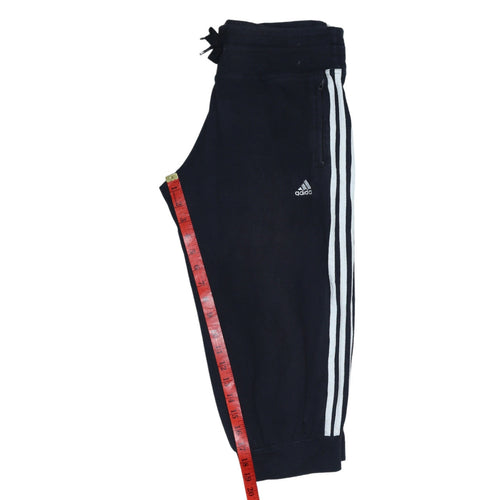 Adidas Womens Black Size 14 Performance Athletic 3-Stripes Shorts