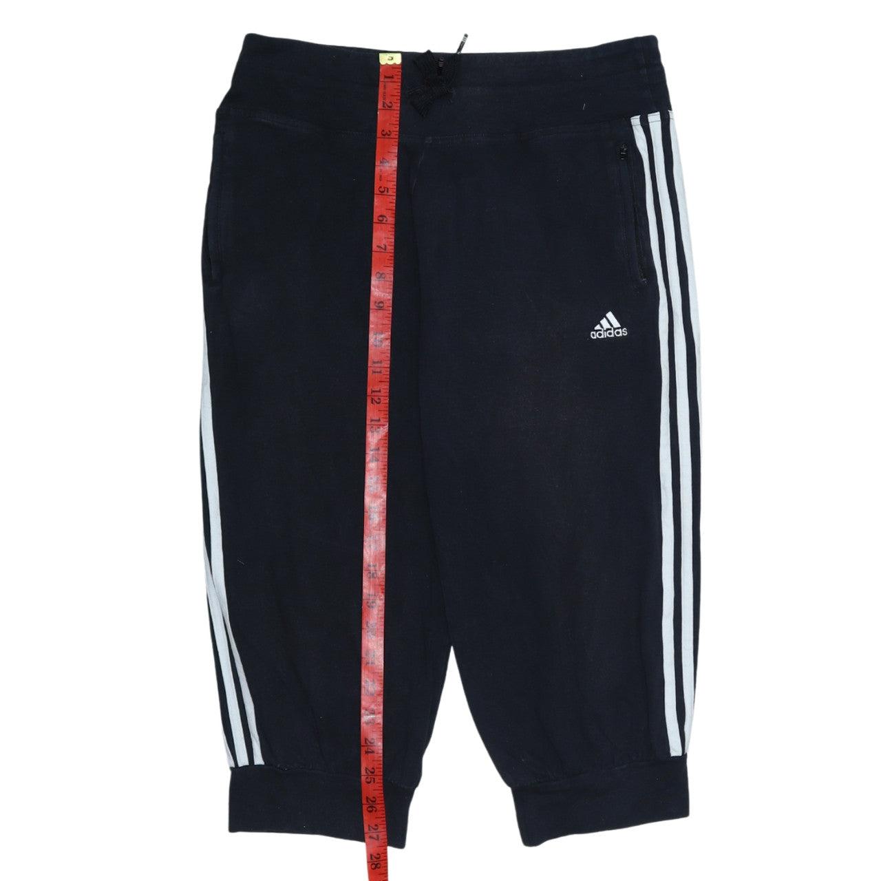 Adidas Womens Black Size 14 Performance Athletic 3-Stripes Shorts