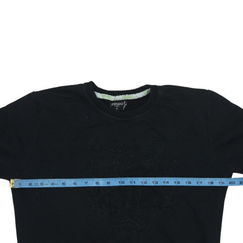 Kenzo Mens Black Embroidered Tiger Crew Neck Sweatshirt Size S