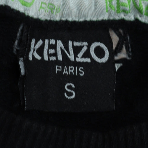 Kenzo Mens Black Embroidered Tiger Crew Neck Sweatshirt Size S
