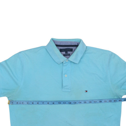 Tommy Hilfiger Men's Blue L Cotton Polo Shirt Classic Casual